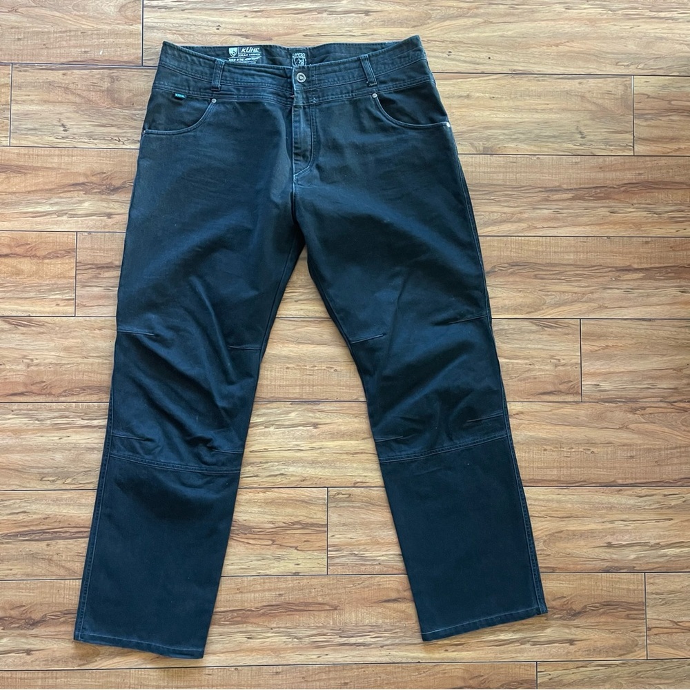 Kuhl Crag Series Vintage Patina Dye Black Canvas Mens Pants Size 40X32